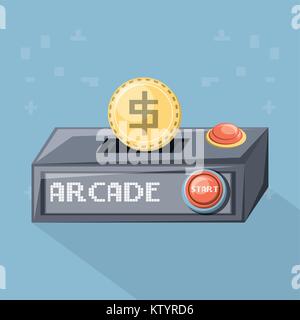 arcade video game design Stock Vector