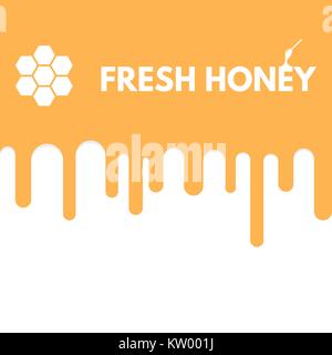 Fresh honey drop Stock Vector
