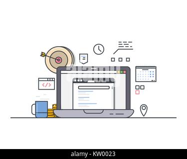 Online computer targeting  Stock Vector