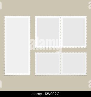 Postage stamps for postcard Stock Vector