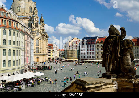 Dresden, Touristenthighlight new market, Touristenthighlight Neumarkt Stock Photo