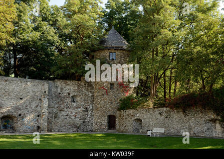 Osttirol Llenz, Town wall with military tower, Stadtmauer mit Wehrturm Stock Photo