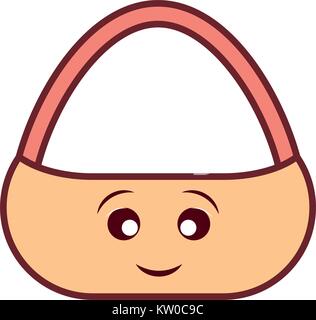 Empty basket market kawaii cute cartoon Stock Vector Image & Art - Alamy