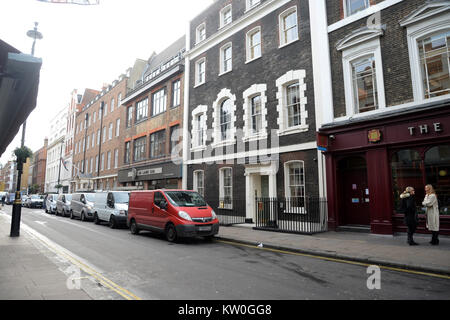 Soho House 76 Dean Street the private members club where Prince Harry met Meghan Markle  Featuring: Soho House 76 Dean Street Where: London, United Kingdom When: 27 Nov 2017 Credit: Tony Oudot/WENN Stock Photo