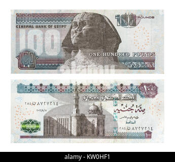 100 Egyptian pounds (two side) Stock Photo