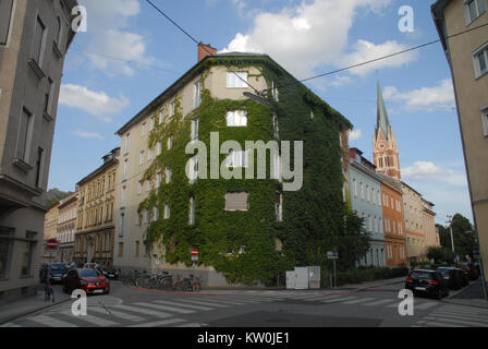 St. Leonhard district and Herz Jesu Church in Graz, Austria Stock Photo