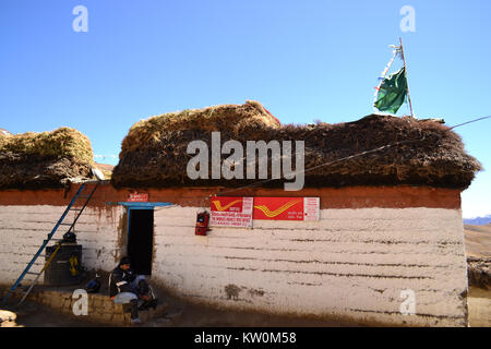 Highest Post office in the world. Hikkim, Himachal Pradesh Stock Photo