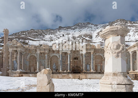 Sagalassos is an archaeological site in southwestern Turkey, about 100 km north of Antalya and 30 km from Burdur province. Stock Photo