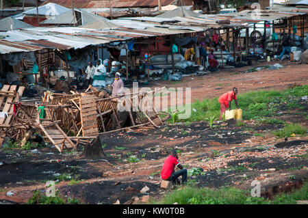 Old Entebbe market site, now a wasteland, Kitoro, Entebbe, Wakiso, Uganda Stock Photo