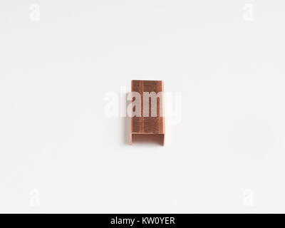 Staples on white background Stock Photo