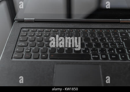 Black keyboard of touchpad. Stock Photo