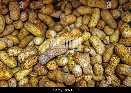 Peanuts seed. Many groundnuts in shells. Peanuts background Stock Photo