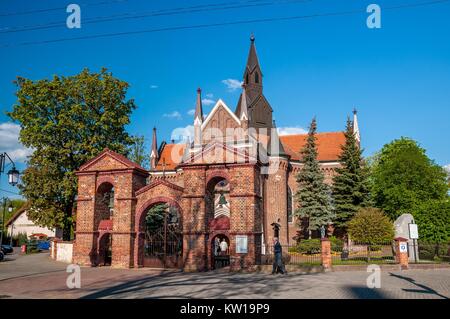 Gothic Church of St. Andrew the Apostle. Konin, Greater Poland Voivodeship, Poland. Stock Photo