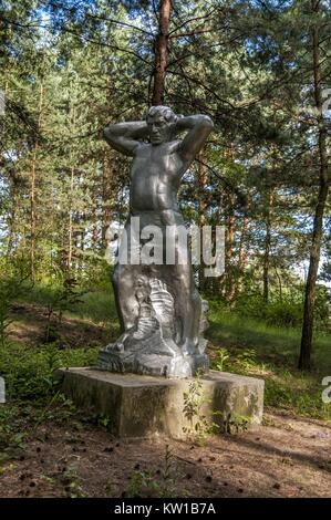 Statue in the Valley of Death. Bydgoszcz, Kuyavian-Pomeranian Voivodeship, Poland. Stock Photo