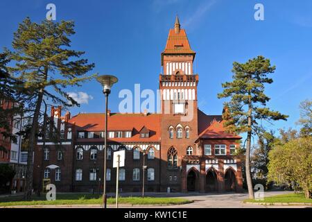 Town hall. Inowroclaw, Kuyavian-Pomeranian Voivodeship, Poland. Stock Photo