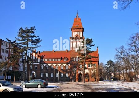 Town hall. Inowroclaw, Kuyavian-Pomeranian Voivodeship, Poland. Stock Photo