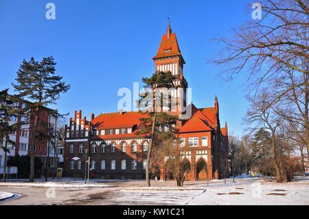 Town hall. Inowroclaw, Kuyavian-Pomeranian Voivodeship, Poland. Stock Photo