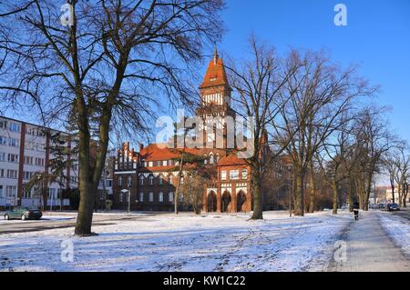 Town hall. Inowroclaw, Kuyavian-Pomeranian Voivodeship, Poland. Stock Photo