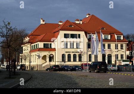 Dresden, Baudenkmal Dresdner Börse im Ostragehege Stock Photo