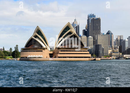 Sydney Opera House viewed from Sydney Harbour - Sydney, New South Wales, Australia Stock Photo
