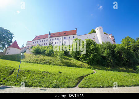 Former St Mang Monastery in Fussen, the southern terminus of the Romantic Road in Bavaria, Germany. Stock Photo