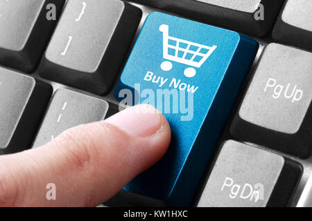 Buy now button on the keyboard Stock Photo