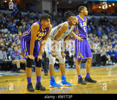 Memphis, USA. 28th Dec, 2017.  LSU defeated the Memphis Tigers, 71-61, at the FedEx Forum. Credit: Cal Sport Media/Alamy Live News Stock Photo