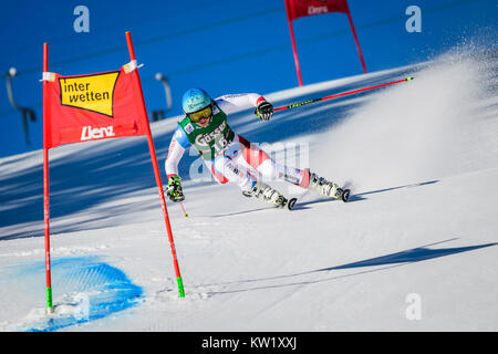 Lienz, Austria. 29th Dec, 2017. Wendy Holdener of Switzerland competes during the FIS World Cup Ladies Giant Slalom race in Lienz, Austria on December 29, 2017. Credit: Jure Makovec/Alamy Live News Stock Photo