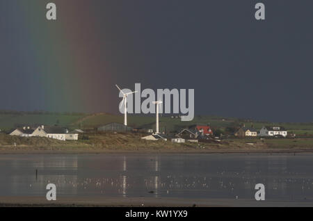 County Down coast, Northern Ireland, UK. 29 December 2017. UK weather - a cold windy day with heavy showers on the County Down coastline of Northern Ireland. Credit: David Hunter/Alamy Live News. Stock Photo