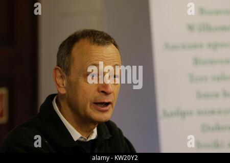 Basel, Switzerland. 29th December 2017. Brother Alois, the Prior of the Taize Community, is pictured at the press conference. unity also held a press conference with some informations about the meeting. Credit: Michael Debets/Alamy Live News Stock Photo