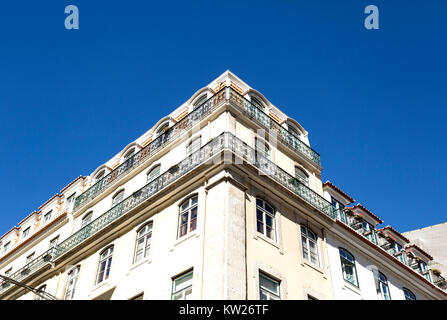 Many lofts in old buildings have been renovated in the historic center of Lisbon, Portugal Stock Photo
