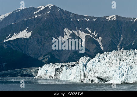 Hubbard Glacier located in eastern Alaska and part of Yukon, Canada, and named after Gardiner Hubbard. Stock Photo