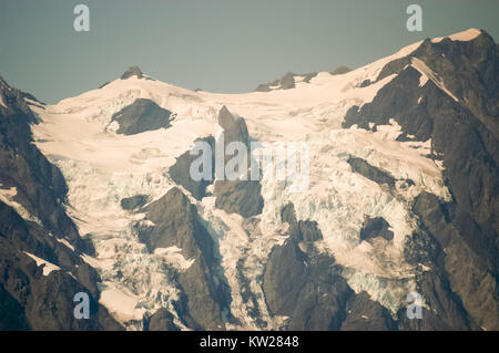 Hubbard Glacier located in eastern Alaska and part of Yukon, Canada, and named after Gardiner Hubbard. Stock Photo