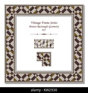 Vintage 3D frame of Rectangle Geometry Line Stock Vector Image & Art ...