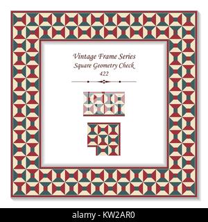Vintage 3D frame of Check Geometry Line Stock Vector Image & Art - Alamy