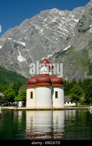 Berchtesgadener country, pilgrimage church Saint, Bartholom? in the king's lake, Berchtesgadener Land, Wallfahrtskirche St, Bartholomä am Königsee Stock Photo