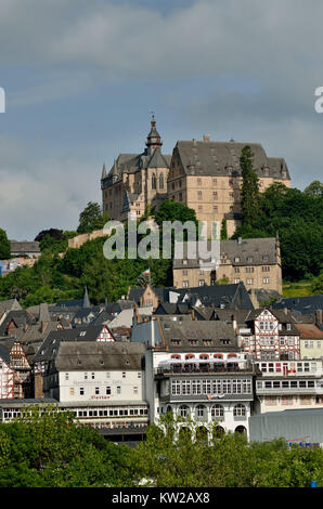 Marburg, Old Town and landgrave's castle, Altstadt und Landgrafenschloss Stock Photo