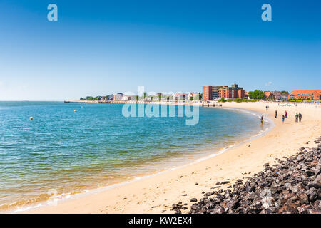 Beautiful beach landscape on the island of Foehr, the second-largest German North Sea island, in Schleswig-Holstein, Germany Stock Photo