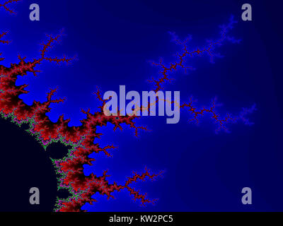 The Mandelbrot Set 4 is a fractal shape, generated using WinCIG software. This mathematical object is known for its intricate, self-similar patterns, showcasing the complexity of fractals and their application in mathematics and computer science. The image visually represents the fractal's infinite complexity. Stock Photo