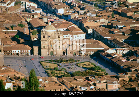 Plaza de Armas,Iglesia de la Compania de Jesus,Cusco,Peru Stock Photo