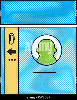 grated personal identification card access id vector illustration Stock Vector