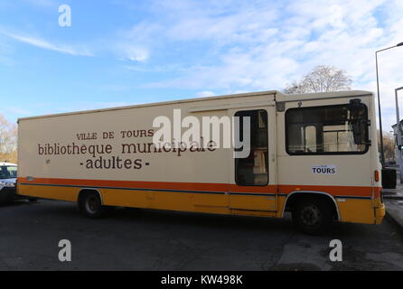 Mobile Library Tours France  December 2017 Stock Photo