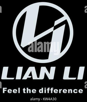 Lian Li is a manufacturer of high-quality aluminum computer cases and accessories. The logo represents the brand's focus on premium design and functionality. Stock Photo