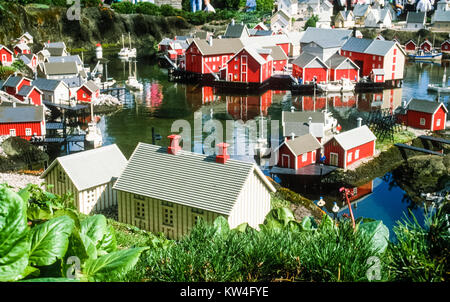 Village scene  at Legoland Theme Park, Billund, Denmark. Stock Photo