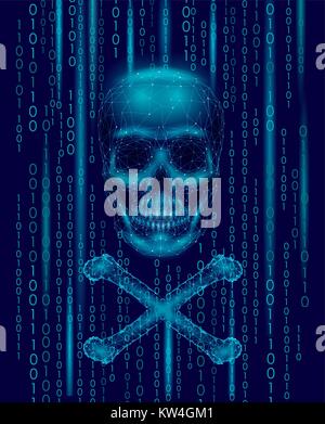 Jolly roger skull binary code numbers. Hacker piracy computer online ...