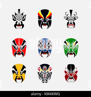 Beijing opera mask of ancient people Stock Photo