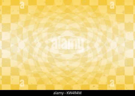 Japanese gold checkered pattern paper texture abstract Stock Photo