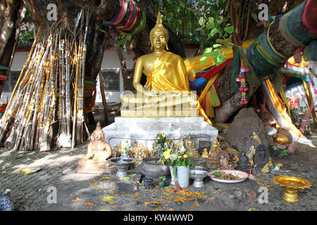 Buddha in Wat Phra That Si Chom Thong Wora Wiharn, near Chiang Mai, Thailand Stock Photo