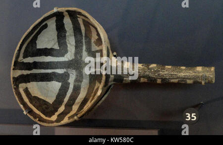 Black on white ladle, San Juan Anasazi, San Juan County, Utah, 900 1050 AD, ceramic, paint   Natural History Museum of Utah   DSC07403 Stock Photo