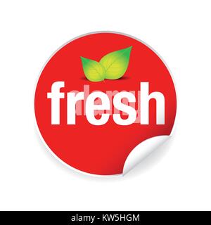 Fresh label tag sign Stock Vector